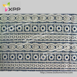 Fashion Beautful Water Embroidry Webbing Fabric Lace for Cloth