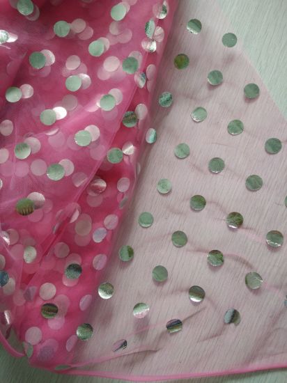 New Mesh Fabric with Silver DOT Printed