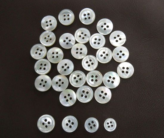 4 Hole Mother of Pearl Button White Shell Button