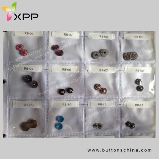 Nickle Free Brass Metal Buttons Rivet for Jean Garments