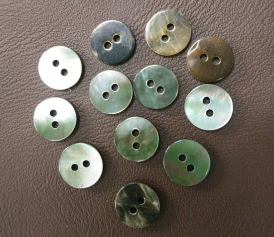 4 Hole Mother of Pearl Button Black Shell Button