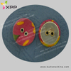 Metal Fabric Button with 2 Brass Eyelet