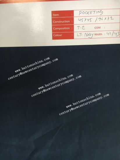 Dtm Color Tc Pocketing Fabric 45X45/96X72