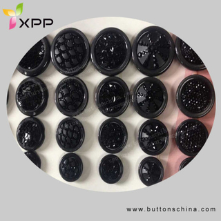 Black Color Fashion Polyest Coat Sewing Button
