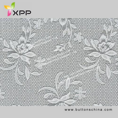 White Dyable Color Elastic Swiss Fabric Lace