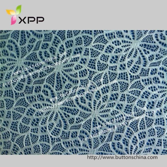 Fashion Beautful Webbing Fabric Lace for Cloth Covering Cotton/Spandex Yarns